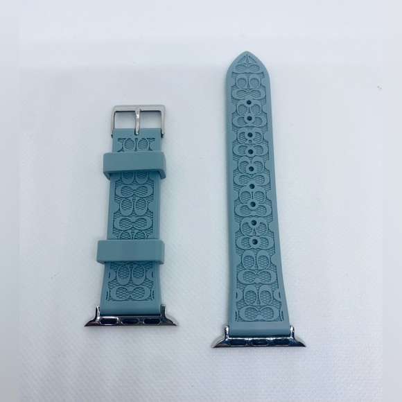 NWOT coach signature Apple watch silicone band strap, BLUE, 38/40/41mm - Picture 5 of 6